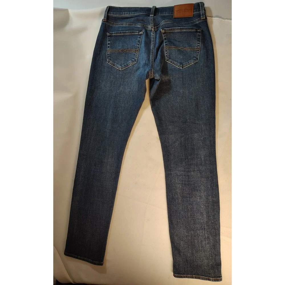 Lucky Brand 121 Slim Straight Mens Jeans 29x32 Dark Wash Blue Denim Stretch